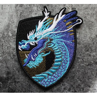 Patch vải velcro đầu rồng dán ba lô, nón , quần áo , túi xách