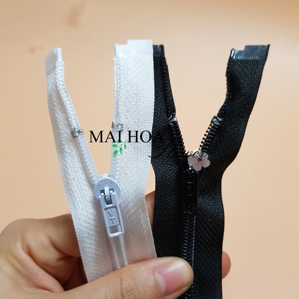 Dây kéo khóa nhựa 50cm dùng để may quần áo, dây kéo balo, maihoaflower