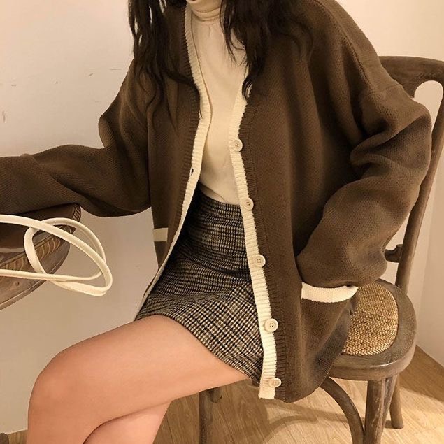 Áo khoác cardigan len viền mã Cadiganvien905_P5K4