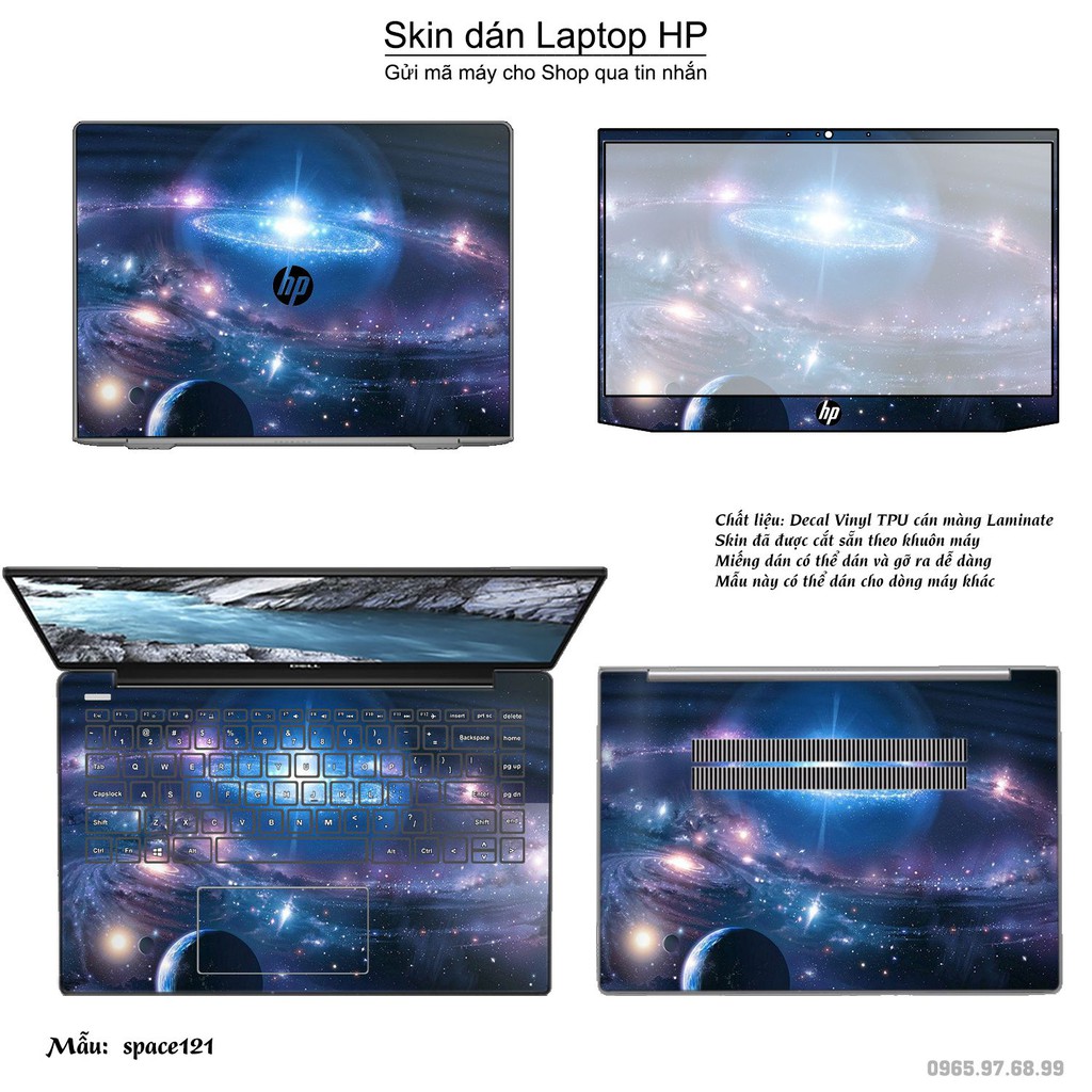 Skin dán Laptop HP in hình không gian nhiều mẫu 21 (inbox mã máy cho Shop)