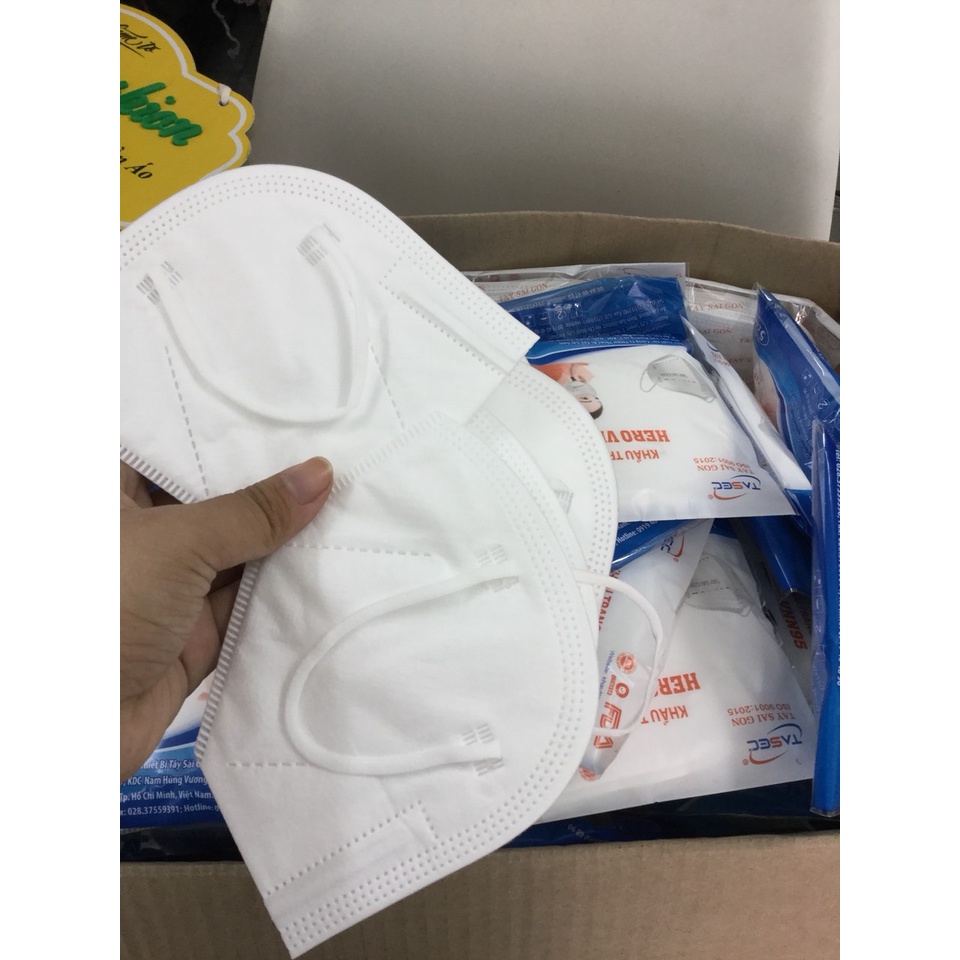 Khẩu Trang Sài Gòn HERO VNN95 Chống Bụi Cao Cấp - 1 bịch 5 cái _ Hình Chụp Thật