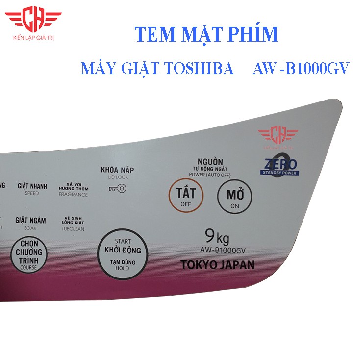 Tem bảng điều khiển máy giặt Toshiba AW- B1000GV TD17