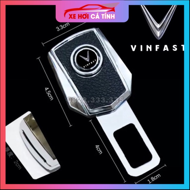 [⚡FLAST SALE⚡] Chốt khoá dây đai an toàn xe VINFAST, hàng cao cấp vật liệu inox bọc da dày dặn loại cải tiến