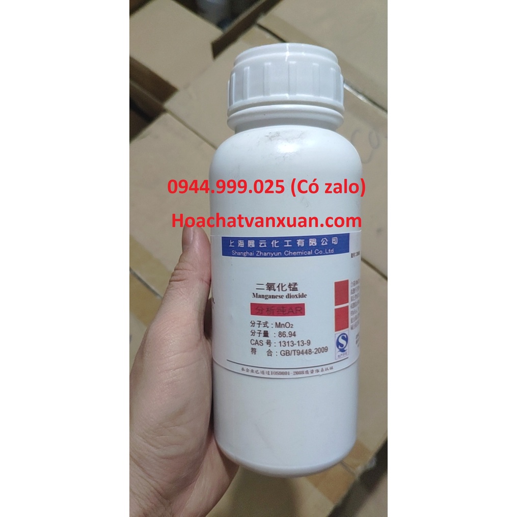 Mangan oxit MnO2 lọ 250g manganese dioxide 1313-13-9