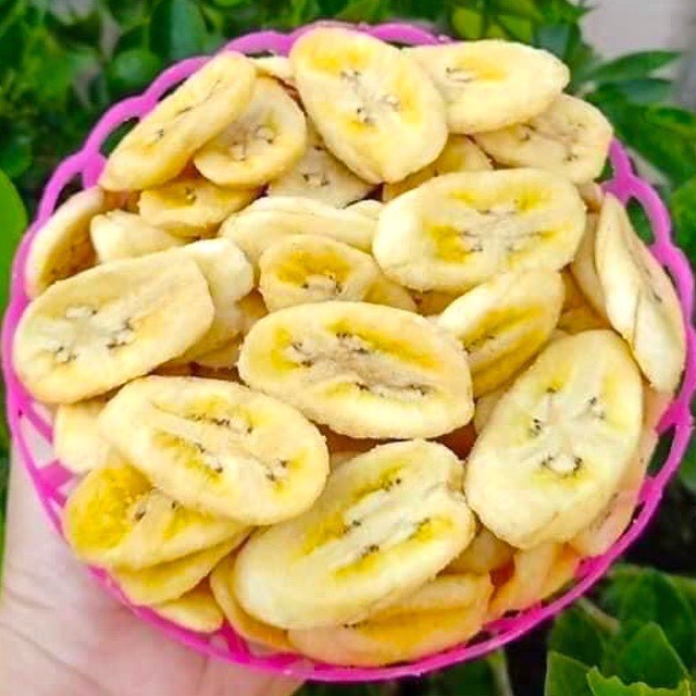 1KG CHUỐI SẤY GIÒN ĐÀ LẠT VỠ ĐÔI GIÒN TAN BAO NGON