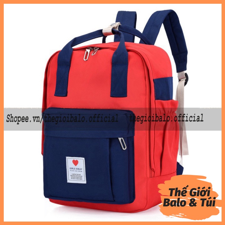 Balo cặp ulzzang basic nữ thời trang đi học đi chơi du lịch giá rẻ đựng vừa laptop canvas KOREAN| thegioibalo