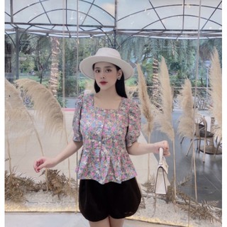 [SIÊU RẺ] [HÀNG THIẾT KẾ] ÁO HOA NHÍ CỔ VUÔNG
