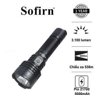 Đèn pin SOFIRN C8L độ sáng 3100 lumen chiếu xa 531m sạc USB Type C pin 21700 (kèm theo)