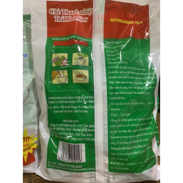 Chè Thanh Nhiệt Thái Bình gói 100 gói/ 1kg