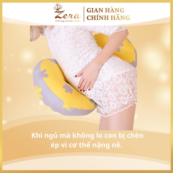 Gối bầu cánh tiên ,gối đa năng cho bà bầu giúp nâng đỡ bụng khi nằm, đỡ lưng khi ngồi giảm đau nhức lưng