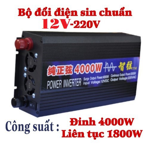 BỘ ĐỔI NGUỒN 12V SANG 220V SIN CHUẨN