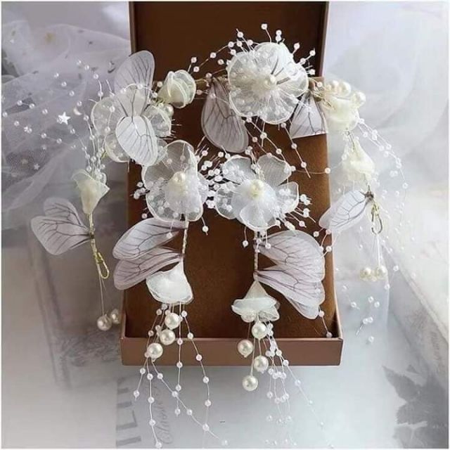 🍓cài tóc cô dâu 🦋🦋🦋