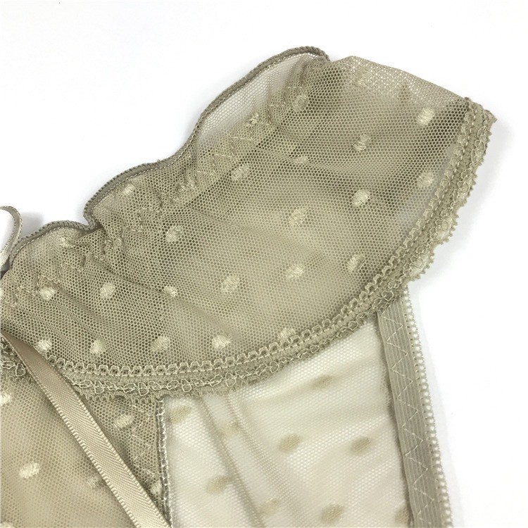 Quần Lót Nữ ❤️FREESHIP❤️ Quần Lót Ren Nữ họa tiết chấm bi viền bèo phối nơ điệu đà mã 0402