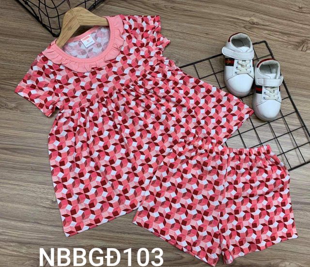 [20 Màu] Bộ ngắn babydoll thun cotton size đại siêu xinh cho bé gái từ 24 đến 40kg - Bộ quần áo bé gái