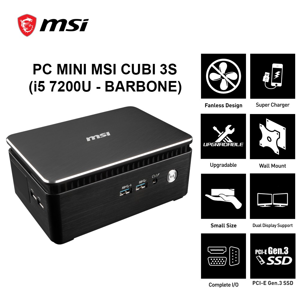 Máy tính đồng bộ MSI Mini PC để bàn Cubi 3 S i5-7200U