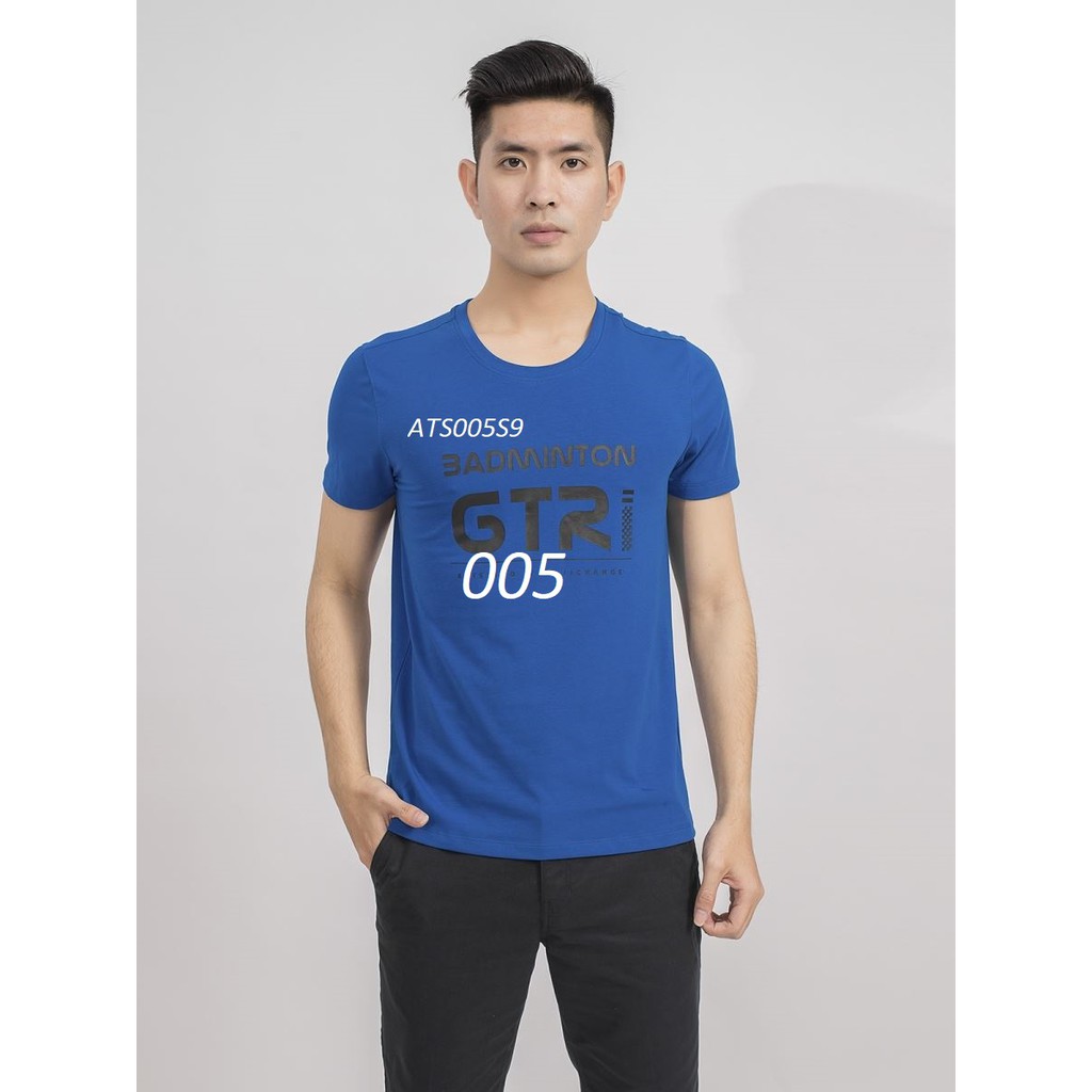 Áo phông t shirt ngắn tay nam CHÍNH HÃNG – GIẢM GIÁ Aristino ATS005S9 chất liệu cotton CVC, dáng slim fit