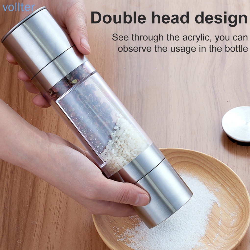 Lọ Xay Tiêu 2 Trong 1 Bằng Thép Không Gỉ