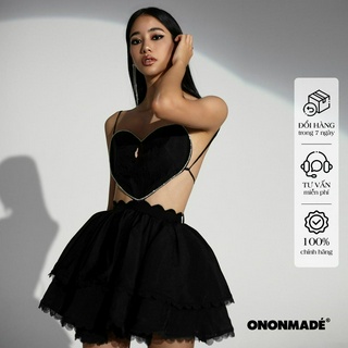 Đầm hai dây dáng xòe trái tim trước ngực ONONMADE Misty Dress