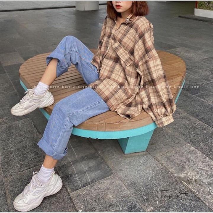 ÁO SƠ MI KẺ CARO ULZZANG / ÁO SƠ MI FORM RỘNG OVERSIZE HOT