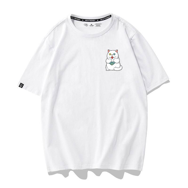 Hàng Xịn, Gía Tốt] Áo Phông Thun Nam Nữ Tay Ngắn Hình Icon Chó Nhiều Màu - Unisex - Cotton - Mã AT033