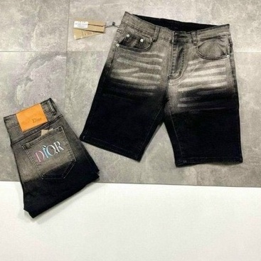 Quần short jean nam màu xám đậm co giãn vài dày dặn, thêu chữ túi nổi độc lạ chuẩn VB-SHOP 159