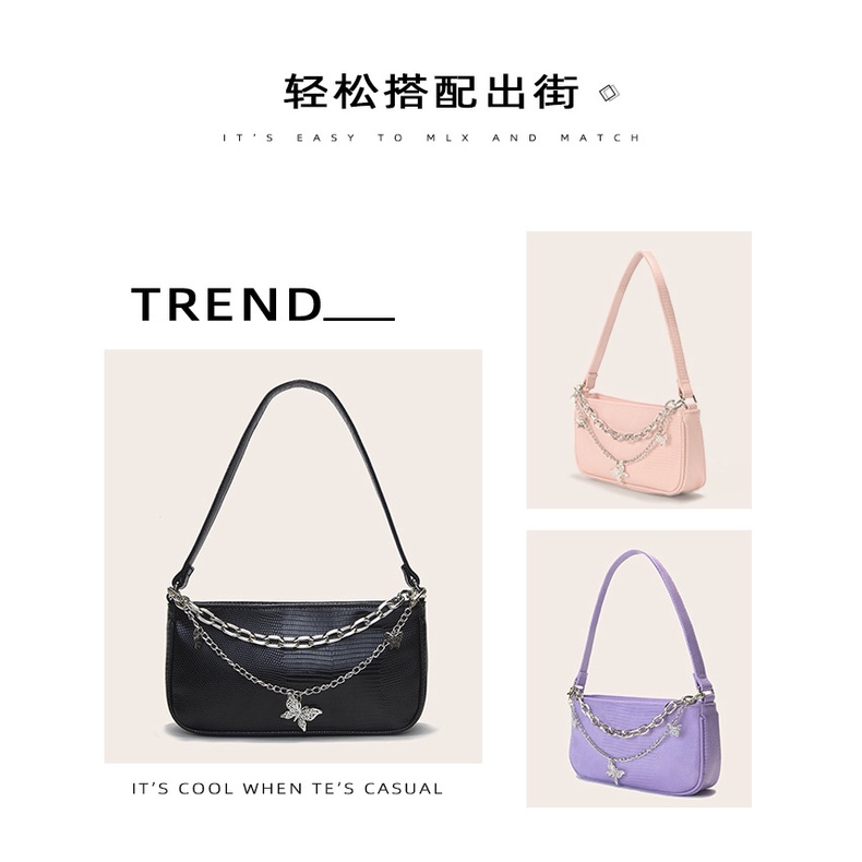Túi Xách JASMIN NOIR Đeo Vai Họa Tiết Da Cá Sấu Thời Trang Cho Nữ