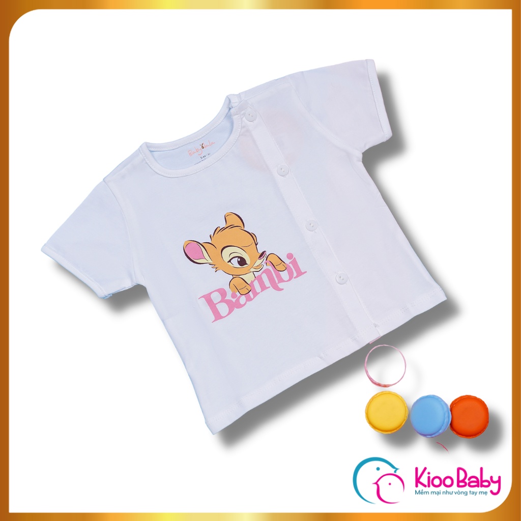 Áo Tay Ngắn Bác Sĩ Trắng Màu Olala, Áo Thun Cho Bé 3kg - 13kg Kioobaby - Giao Họa Tiết Ngẫu Nhiên
