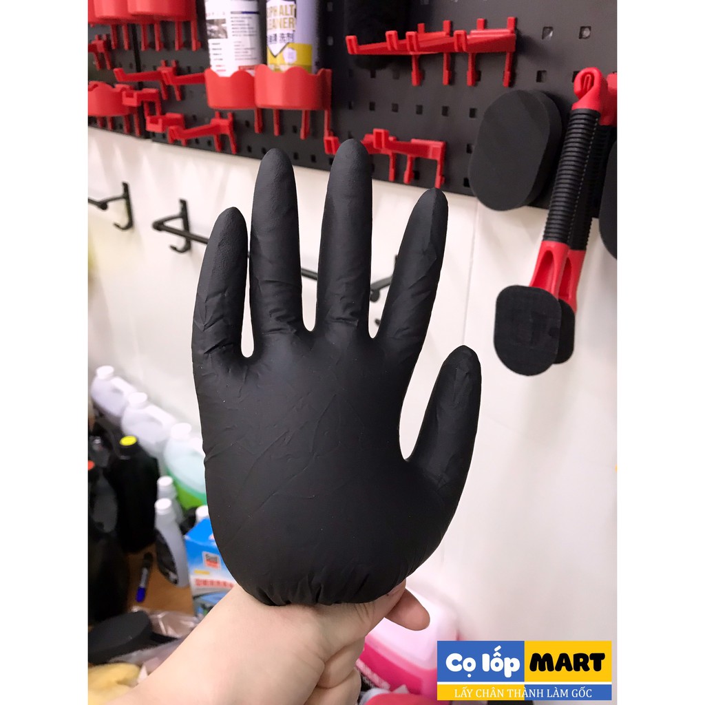 Găng tay cao su đen chịu hóa chất - LẺ TỪ 20 CÁI