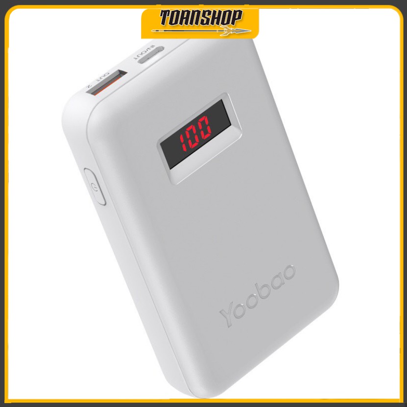 [Mã 267ELSALE hoàn 7% đơn 300K] Sạc dự phòng Yoobao PD10 Sạc nhanh màn hình LED 10000mAh