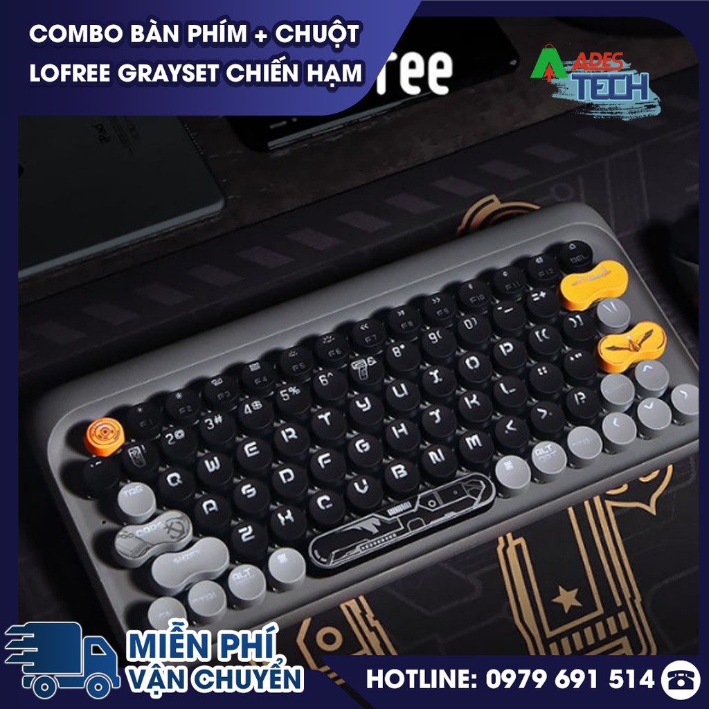 SET Lofree Combo Bàn phím + Chuột Lofree Grayset Chiến Hạm | Set Lofree Navy Hải Quân Không Dây Limited