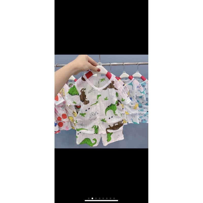 set 5 bộ cotton giấy bé trai+bé gái (3-15kg)