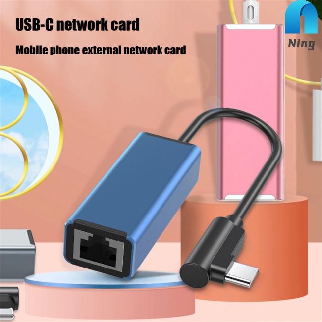 Đầu Chuyển Đổi Ning Type-C Sang RJ45 Ethernet Chuyên Dụng Cho Điện Thoại/Laptop/Macbook
