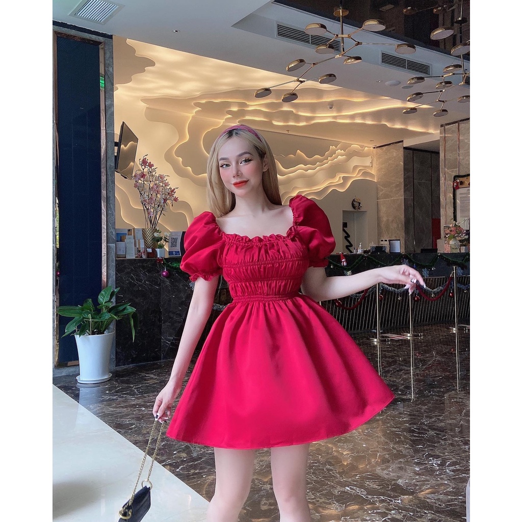 Đầm ba nơ bo thun Zuky