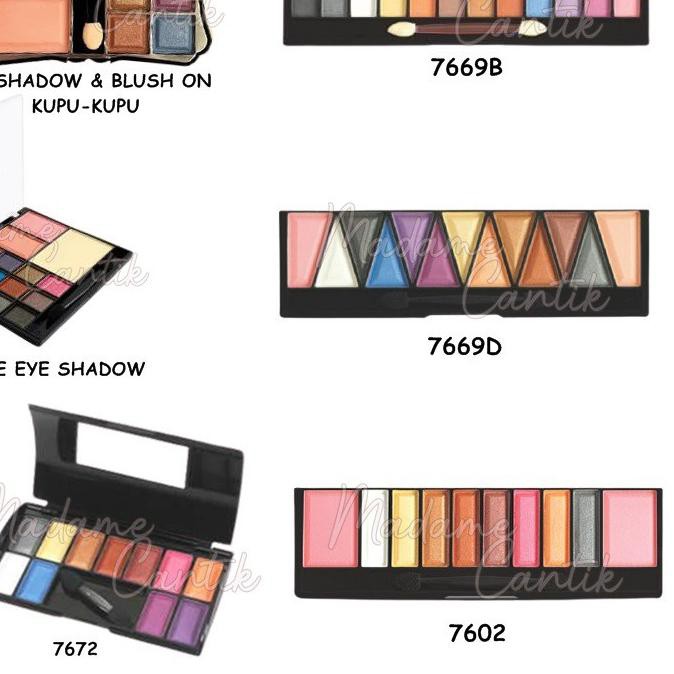 (hàng Mới Về) Bảng Phấn Mắt & Má Hồng 7602 7669d 7669b 7672 Madame Implora
