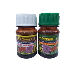 Combo Phân bón hữu cơ đạm cá Powerfeed và Tảo biển Seasol 100ml giúp cây phát triển bền vững