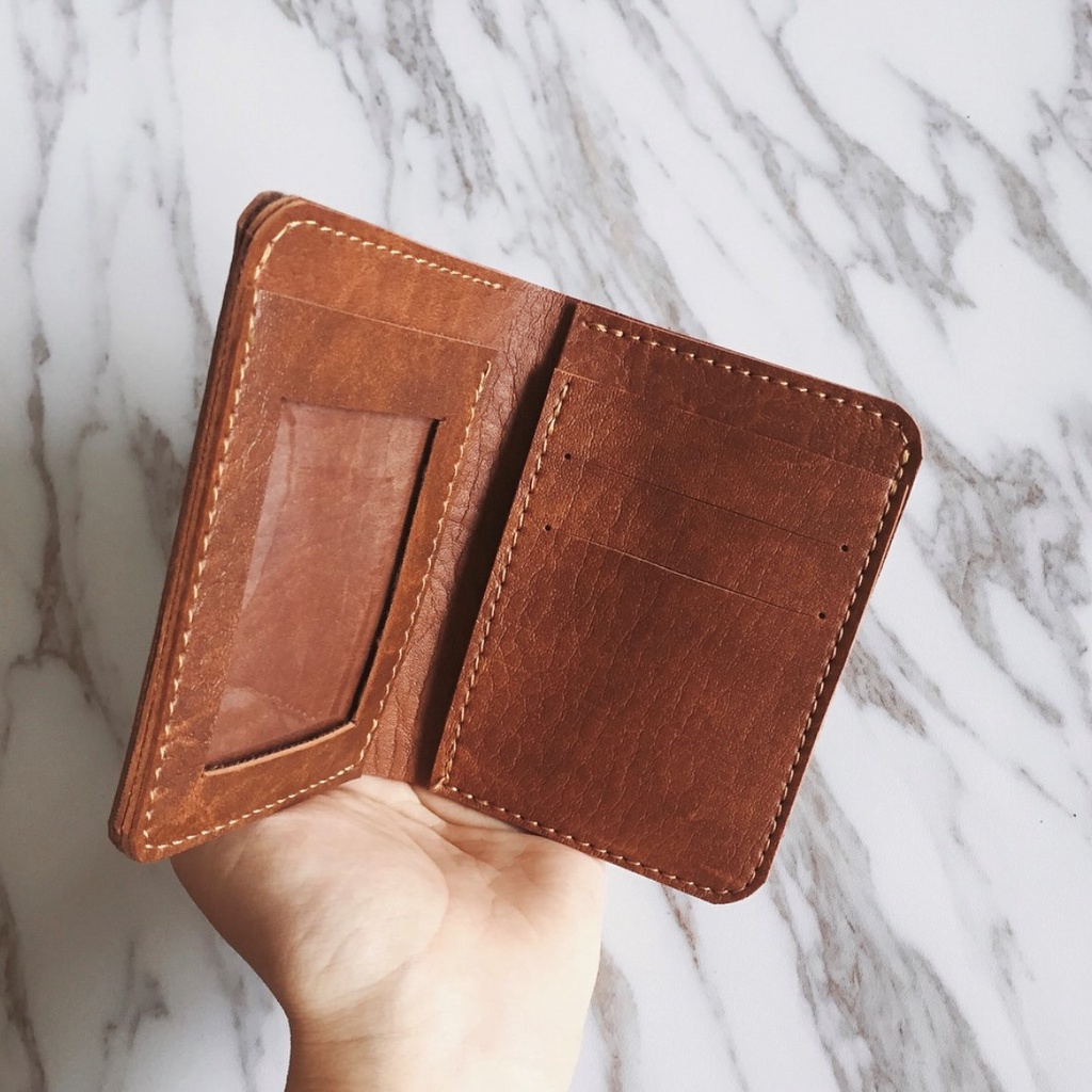 Ví da unisex Handmade Bassic Mini Wallet Onetothree