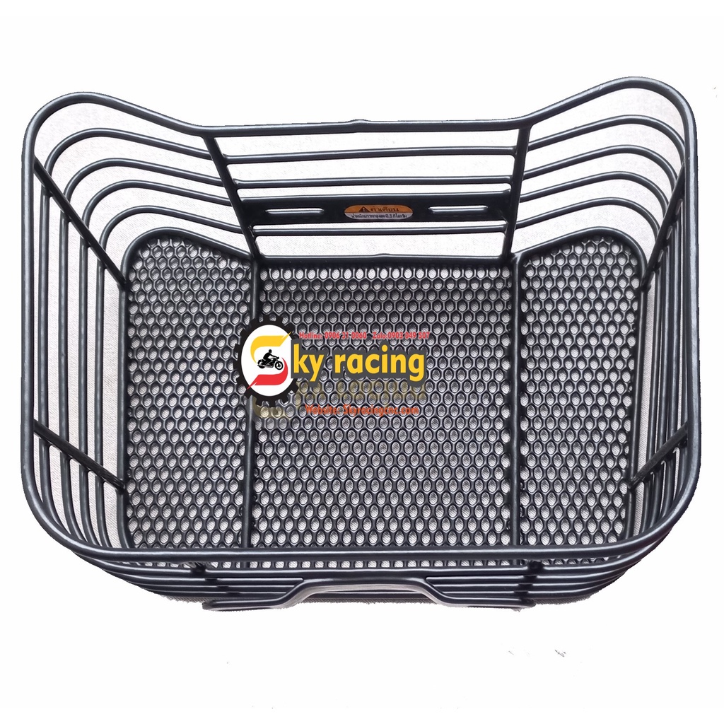 Rổ lưới thái vuông gắn xe Scoopy (trắng, đen)