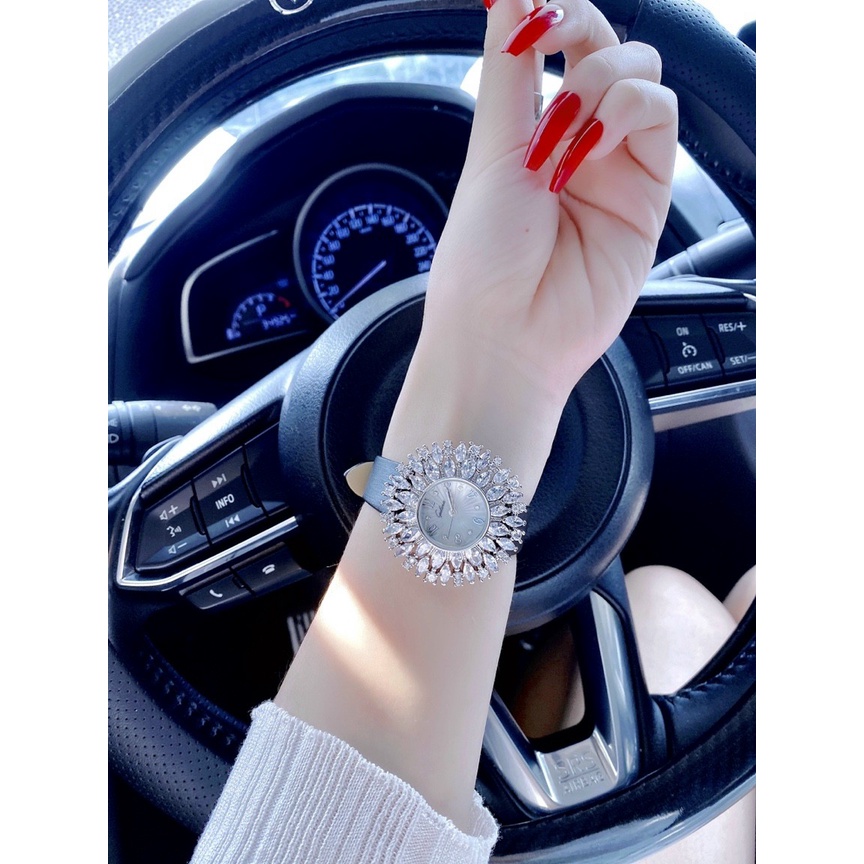Đồng hồ đeo tay nữ, đồng hồ nữ chính hãng GULENA dây da, full hộp cao cấp, mặt đính kim cương nhân tạo, siêu sang chảnh