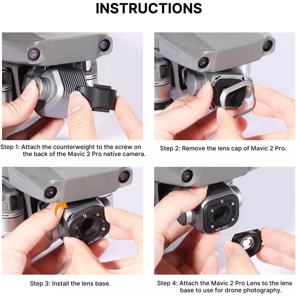 ULANZI DR-09 Wide Angle Lens / DR-10 1.33x Anamorphic Lens - HÀNG CHÍNH HÃNG - Lens dành cho DJI Mavic 2 Pro