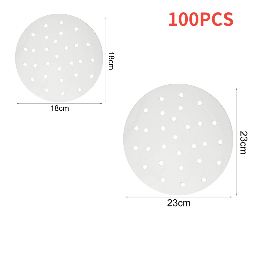 Set 100 Giấy Lót Hấp Bánh Chống Dính Dạng Lưới Tròn