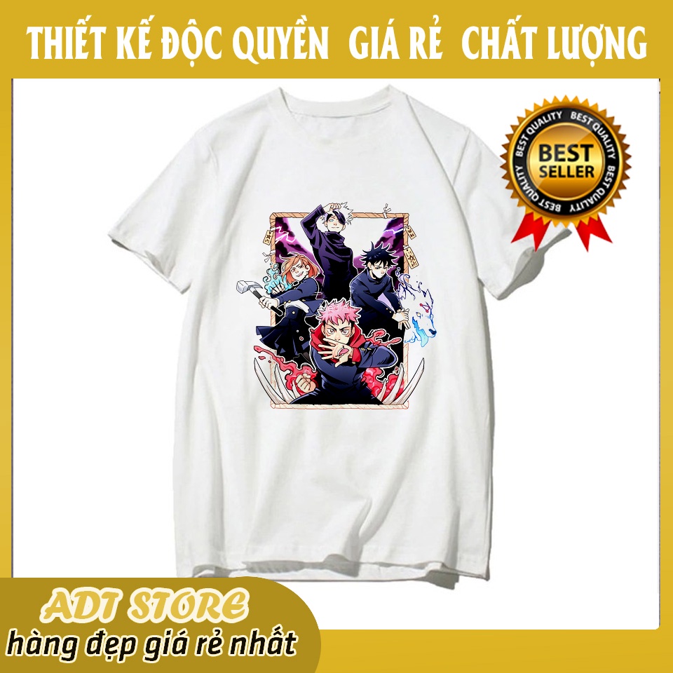 Áo thun unisex anime Jujutsu Kaisen Satoru Yuji Itadori Sukuna Art phong các Nhật Bản cực chất