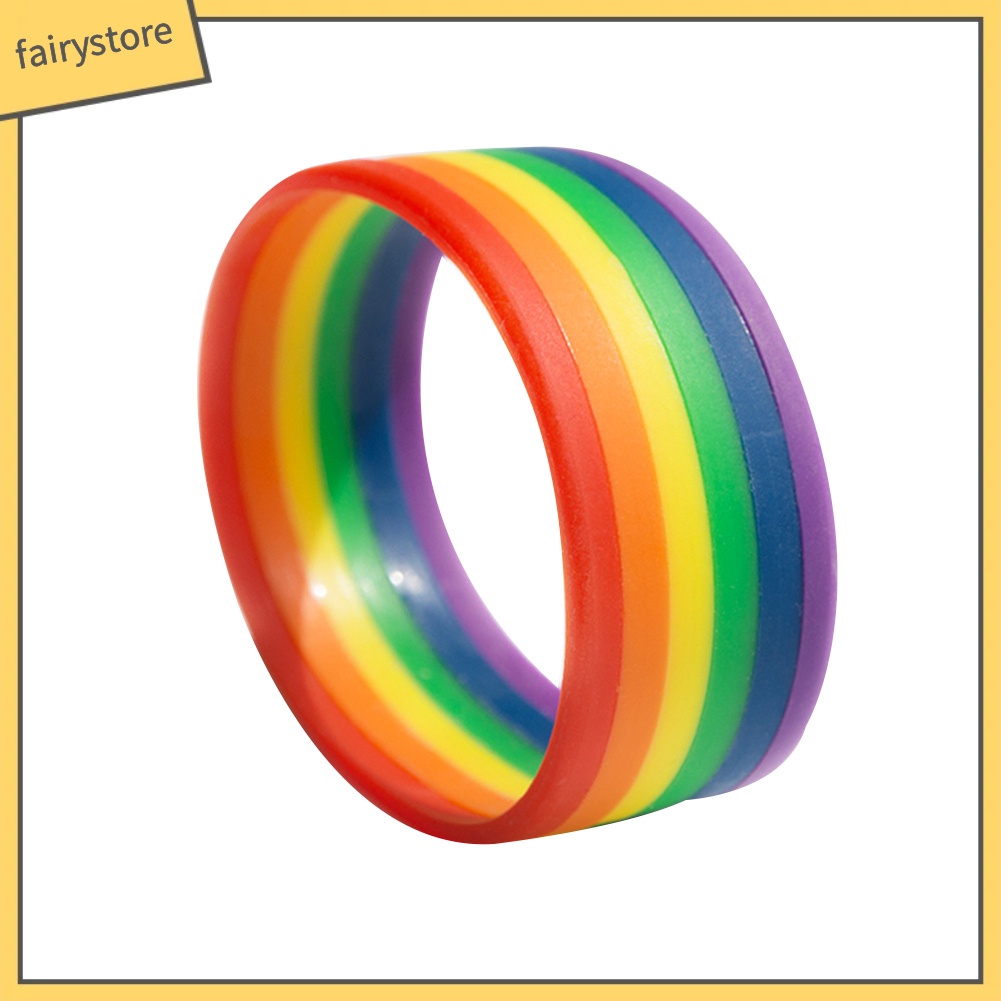 Vòng Tay Fmen 's Rainbow Band Silicone Cho Nam Và Nữ