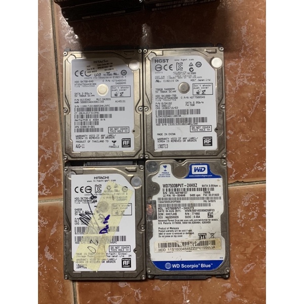 xác hư hdd laptop 640gb 750gb nhiều hiệu