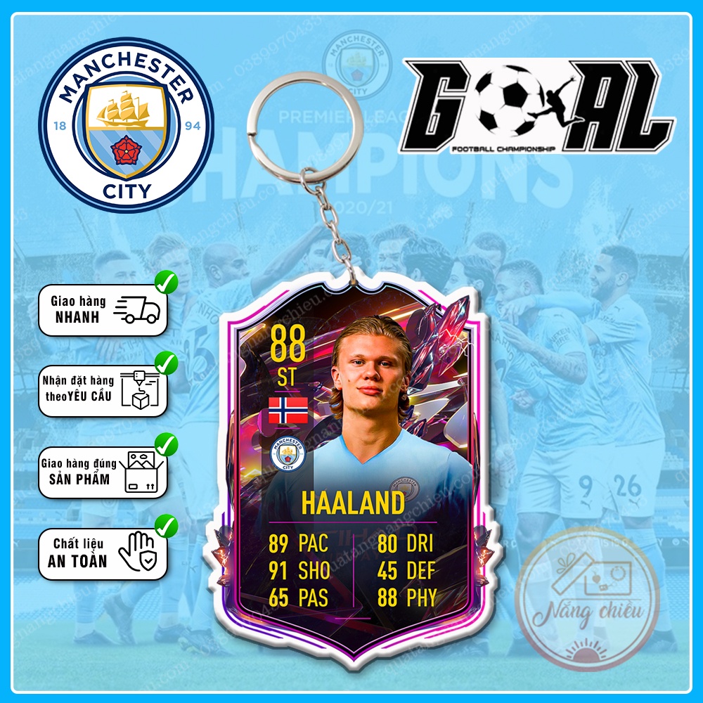Móc Khóa Haaland TOTS ☘️MÓC KHÓA THẺ CẦU THỦ☘️
