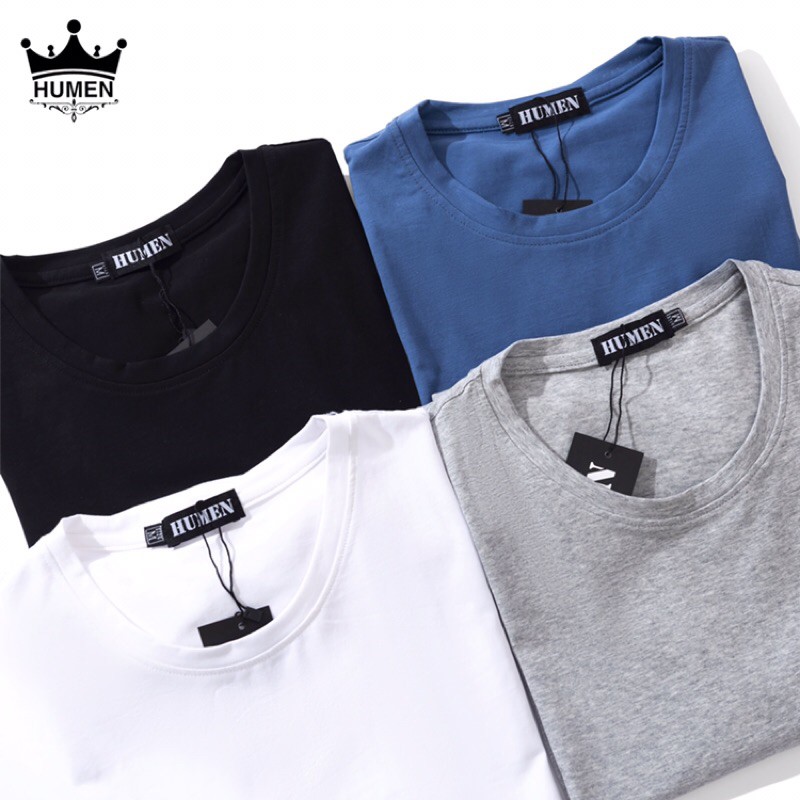 Áo Thun Nam Cổ Tròn Trơn - 100%  Ảnh Thật Shop Tự Chụp- Chất Cotton Siêu Mềm Mát-Regular Fit | BigBuy360 - bigbuy360.vn