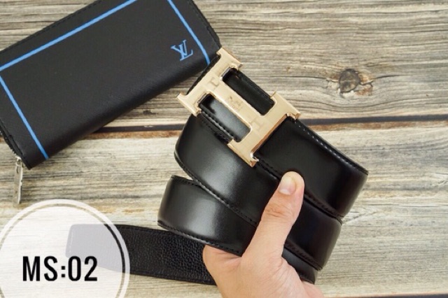 Thắt lưng nam thời trang H - Dòng giấu dây ( Ảnh thật - Mã Her02 )