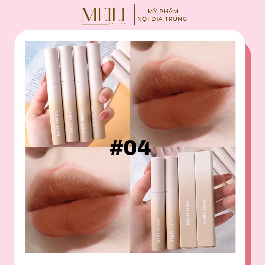 Son Kem Lì XPRESS CONTROL Nội Địa Trung , Lên Màu Đẹp ,Không Lộ Vân Môi Nhiều Màu Sắc Lựa Chọn - Meili Beauty