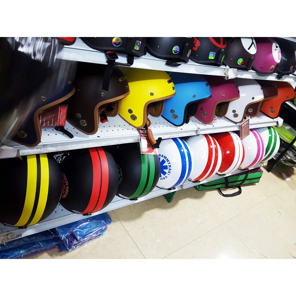 Mũ bảo hiểm 3/4 họa tiết hoa thị dammtrax ( Không kèm kính)