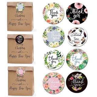 Cuộn 500 tem Sticker Thank you in màu tự dính - Tem cảm ơn siêu dễ thương