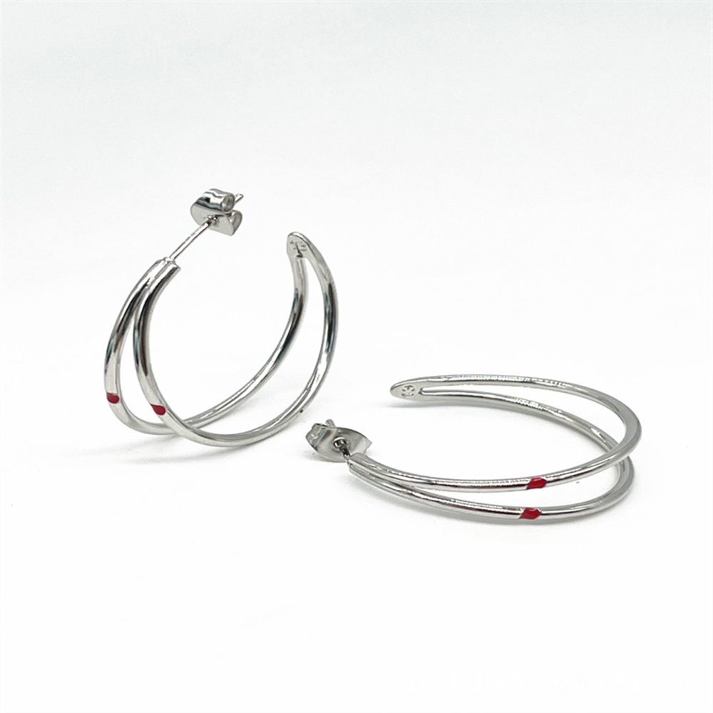 Bông Tai Khắc Họa Tiết Thời Trang Hip hop